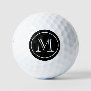 Schwarz-Weiß-Mit Monogramm Golfball