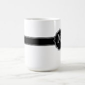 Schwarz-weiß Mit Monogramm Kaffeetasse (Mittel)