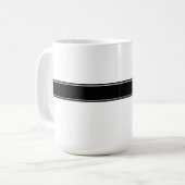 Schwarz-weiß Mit Monogramm Kaffeetasse (Vorderseite Links)