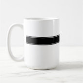 Schwarz-weiß Mit Monogramm Kaffeetasse (Links)