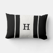 Schwarz-Weiß-Mit Monogramm Kissen (Rückseite)