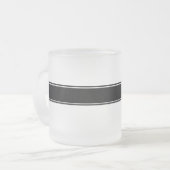 Schwarz-weiß Mit Monogramm Mattglastasse (Vorderseite Links)