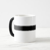 Schwarz-weiß Mit Monogramm Verwandlungstasse (Vorderseite Links)