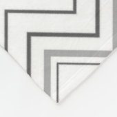 Schwarz/Weiß Mit Monogramm Zickzack Fleece blau (Ecke)