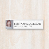 Schwarz-weiß mit Name Berufliche Bezeichnung und F Türschild (Vorderseite )