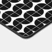 Schwarz/Weiß Mitte Jahrhundert Modernes Abstrakt Schreibtischunterlage (Ecke)