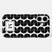 Schwarz/Weiß Mitte Jahrhundert Modernes Abstraktes Case-Mate iPhone Hülle (Rückseite (Horizontal))