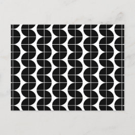 Schwarz/Weiß Mitte Jahrhundert Modernes Abstraktes Feiertagspostkarte