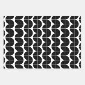 Schwarz/Weiß Mitte Jahrhundert Modernes Abstraktes Geschenkpapier Set (Vorderseite)