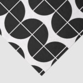 Schwarz/Weiß Mitte Jahrhundert Modernes Abstraktes Seidenpapier (Ausschnitt)