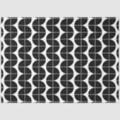 Schwarz/Weiß Mitte Jahrhundert Modernes Abstraktes Seidenpapier (Vorderseite)