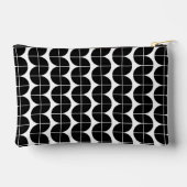 Schwarz/Weiß Mitte Jahrhundert Modernes Abstraktes Zubehörtasche (Rückseite)