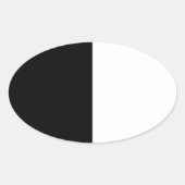 Schwarz-Weiß-Mittel anpassen Ovaler Aufkleber (Vorderseite)