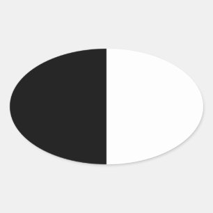 Schwarz-Weiß-Mittel anpassen Ovaler Aufkleber