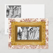Schwarz-Weiß-Mittelalter Postkarte (Vorne/Hinten)