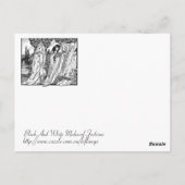 Schwarz-Weiß-Mittelalter Postkarte (Rückseite)