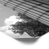 Schwarz-Weiß-Mittelwestsilo Poster (Ecke)