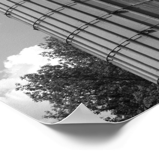 Schwarz-Weiß-Mittelwestsilo Poster (Ecke)