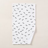 Schwarz-Weiß-Mod-Muster Badhandtuch Set (Handtuch)