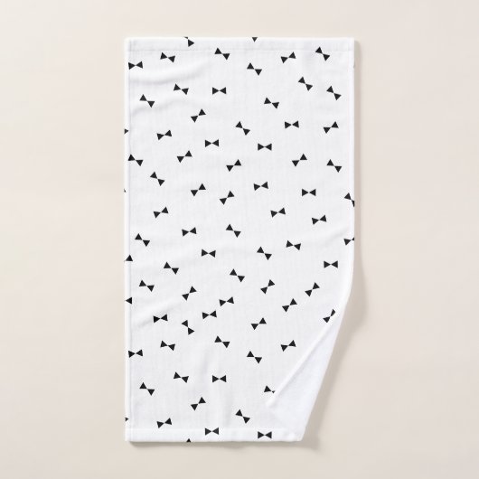 Schwarz-Weiß-Mod-Muster Badhandtuch Set (Handtuch)