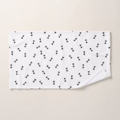 Schwarz-Weiß-Mod-Muster Badhandtuch Set (Handtuch)