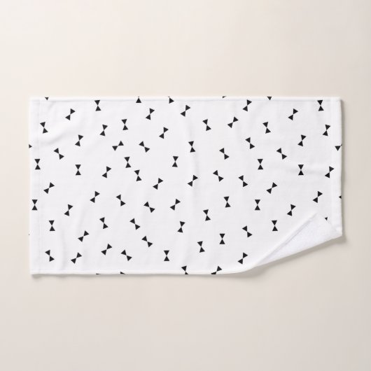 Schwarz-Weiß-Mod-Muster Badhandtuch Set (Handtuch)