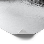 Schwarz-Weiß-Modeposter mit Hut Poster (Ecke)