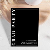 Schwarz-Weiß-Modern-Abschluss-Fotovorlage Ankündigung