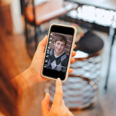 Schwarz-Weiß-Modern-Abschluss-Fotovorlage Ankündigung