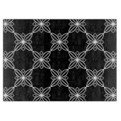 Schwarz-Weiß-Modern Art Deco Cutting Board Schneidebrett (Vorderseite)