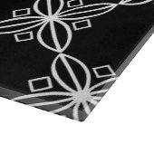 Schwarz-Weiß-Modern Art Deco Cutting Board Schneidebrett (Ecke)