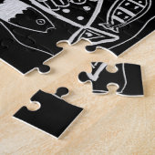 Schwarz-Weiß-Modern-Art-Muster Puzzle (Seite)
