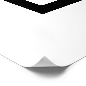 Schwarz-Weiß-Modern fett Groß-Monogramm Einfach Poster (Ecke)