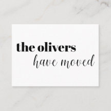 Schwarz & Weiß, modern, Fun Change of Address Card