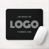 Schwarz-Weiß-Modern-Logo Mousepad (Mit Mouse)