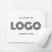 Schwarz-Weiß-Modern-Logo Mousepad (Mit Mouse)