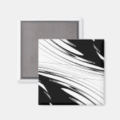 Schwarz-Weiß Modern Magnet (Vorderseite/Rückseite)