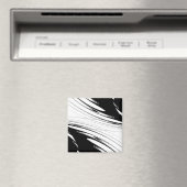 Schwarz-Weiß Modern Magnet (In Situ (Geschirrspüler))