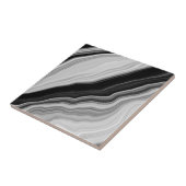 Schwarz-Weiß-Modern-Marmor-Textur Keramik Tile Fliese (Seite)