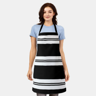 Schwarz-Weiß-Modern-Muster - All-over-Print-Schürz Schürze