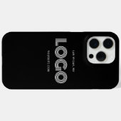 Schwarz-Weiß-Modern-Rechtecklogo Case-Mate iPhone Hülle (Rückseite (Horizontal))