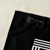 Schwarz-Weiß-Modern-Rechtecklogo Strandtuch (Beispiel)