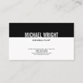 Schwarz-weiß Modern Schlicht einfach Minimalistisc Visitenkarte (Vorderseite)