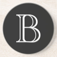Schwarz-weiß Modern Simple Stylish Letter Initial