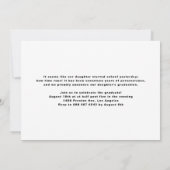 Schwarz-Weiß-Modern Stripes Foto Abschluss Einladung (Rückseite)