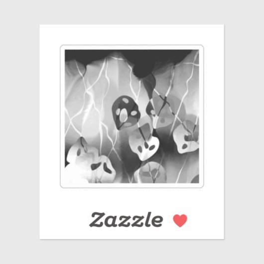 Schwarz-Weiß-Moderne Abstrakt Aufkleber (Blatt)