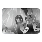 Schwarz-Weiß-Moderne Abstrakt Badematte (Vorderseite)