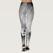 Schwarz-Weiß-Moderne Abstrakt Leggings (Rückseite)