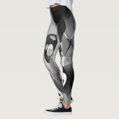 Schwarz-Weiß-Moderne Abstrakt Leggings (Links)