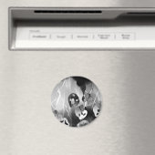 Schwarz-Weiß-Moderne Abstrakt Magnet (In Situ (Geschirrspüler))